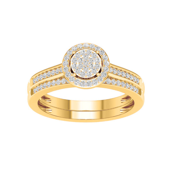 10KT YELLOW GOLD 0.25 CARAT ROUND BRIDAL RING-0527913-YG