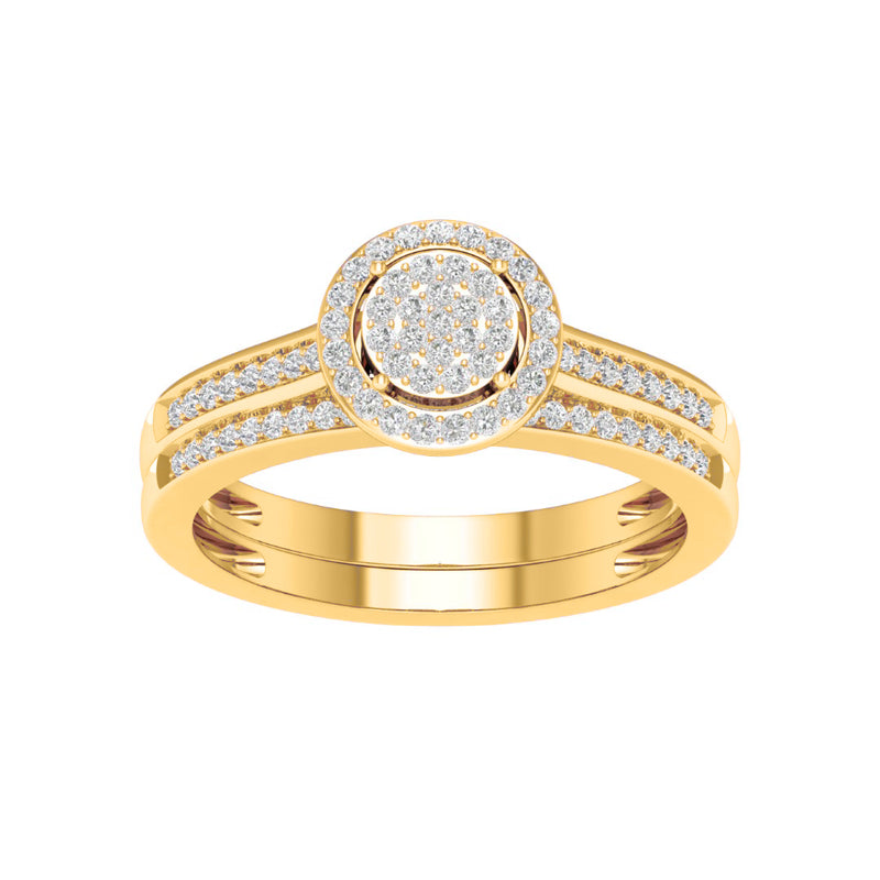 10KT YELLOW GOLD 0.25 CARAT ROUND BRIDAL RING-0527913-YG