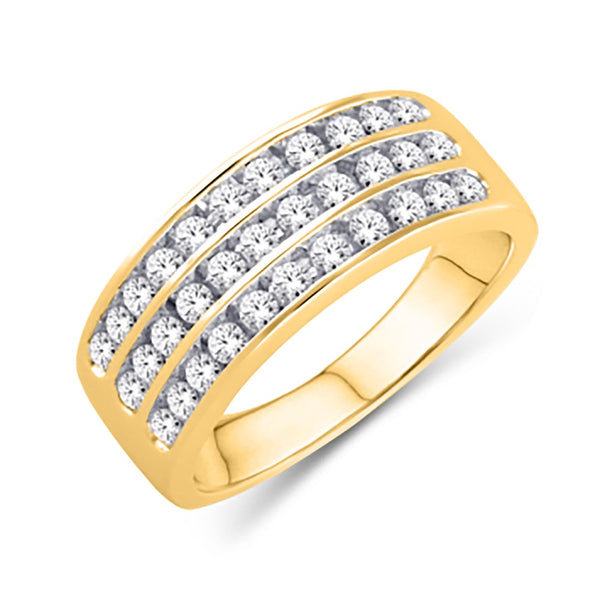 10KT YELLOW GOLD 1.00 CARAT CLASSIC MENS BAND-0625042-YG