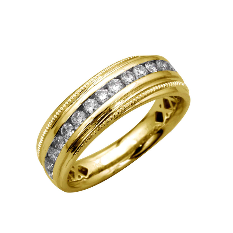 14K YELLOW GOLD 0.75 CARAT CLASSIC MENS BAND-0625087-YG