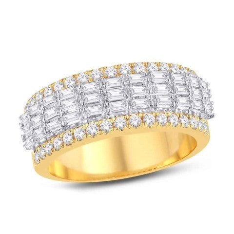 14K ALL YELLOW GOLD 1.41 CARAT CLASSIC MENS BAND-0625117-ALY