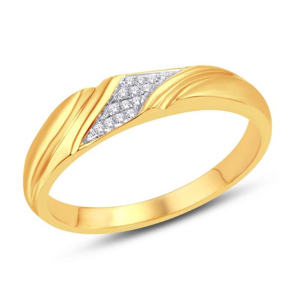 10KT YELLOW GOLD 0.04 CARAT CLASSIC MENS BAND-0625872-YG