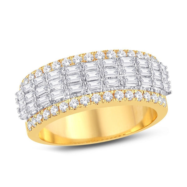 10KT TWO-TONE (YELLOW AND WHITE) GOLD 1.10 CARAT CLASSIC MENS BAND-0625922-YW