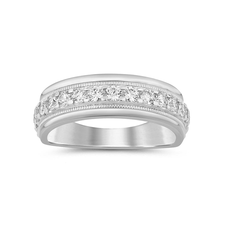 14K WHITE GOLD 1.00 CARAT CLASSIC MENS BAND-0629130-WG