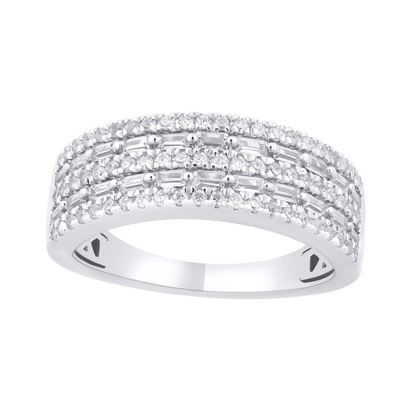 10KT WHITE GOLD 0.96 CARAT CLASSIC MENS BAND-0660002-WG