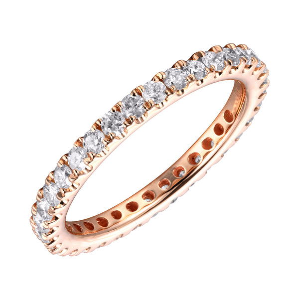 14K ALL ROSE GOLD 1.00 CARAT CLASSIC LADIES BAND-0725290-ALR