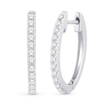 10KT WHITE GOLD 0.50 CARAT CLASSIC HOOP-0925113-WG