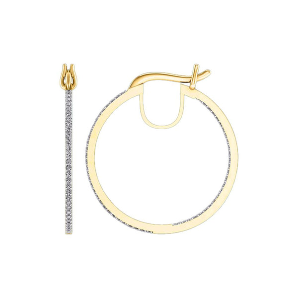 10KT YELLOW GOLD 0.25 CARAT CLASSIC HOOPS-0927013-YG