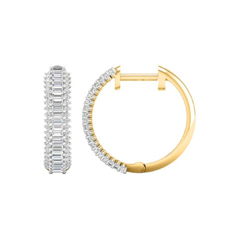 14K YELLOW GOLD 0.75 CARAT CLASSIC HOOPS-0927034-YG