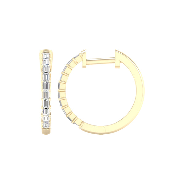 10KT YELLOW GOLD 0.25 CARAT CLASSIC HOOPS-0927807-YG