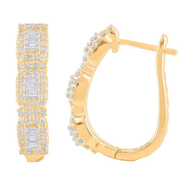 14K YELLOW GOLD 0.68 CARAT CLASSIC HOOPS-0929040-YG