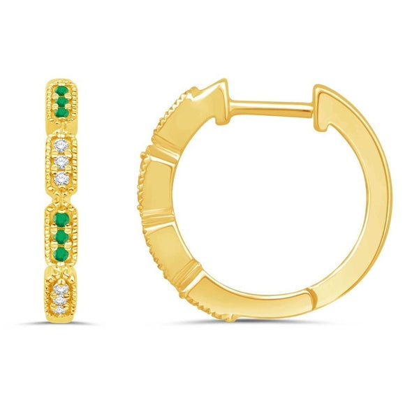 10KT YELLOW GOLD 0.12 CARAT CLASSIC HOOPS-0932153-YG