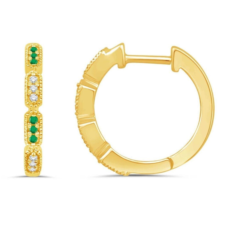 10KT YELLOW GOLD 0.12 CARAT CLASSIC HOOPS-0932153-YG