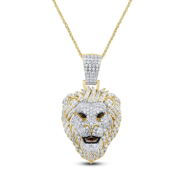 10KT YELLOW GOLD 2.17 CARAT LION FACE HIPHOP-1029528-YG