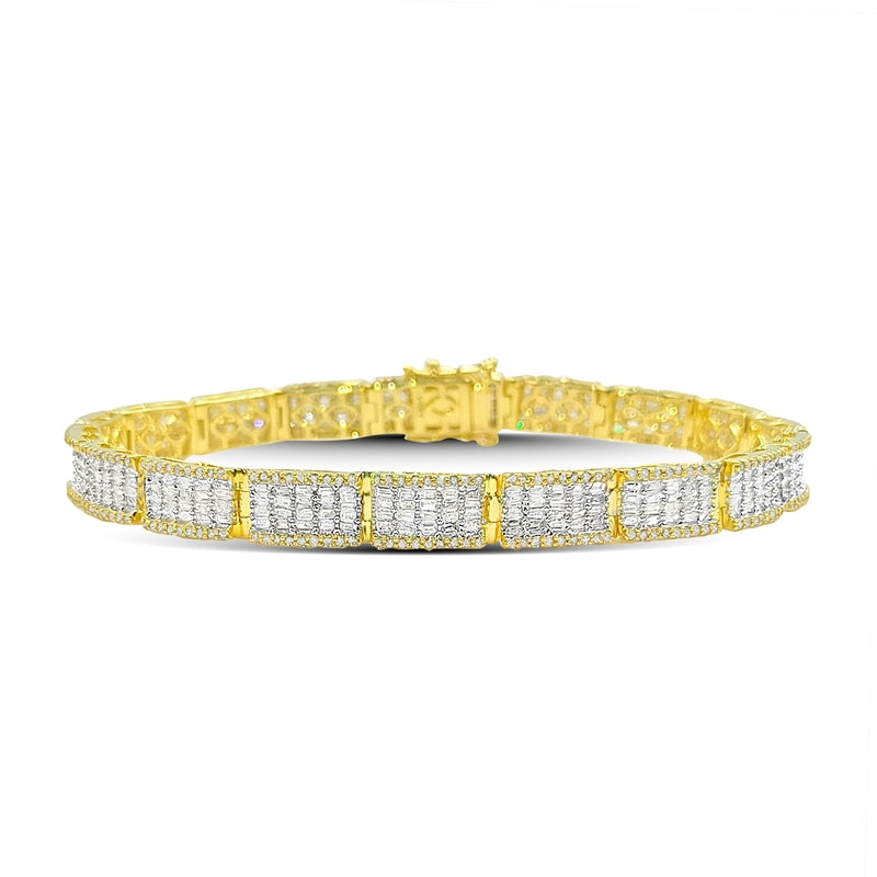 10KT YELLOW GOLD 4.00 CARAT FANCY STATEMENT MENS BRACELET-1130000-YG