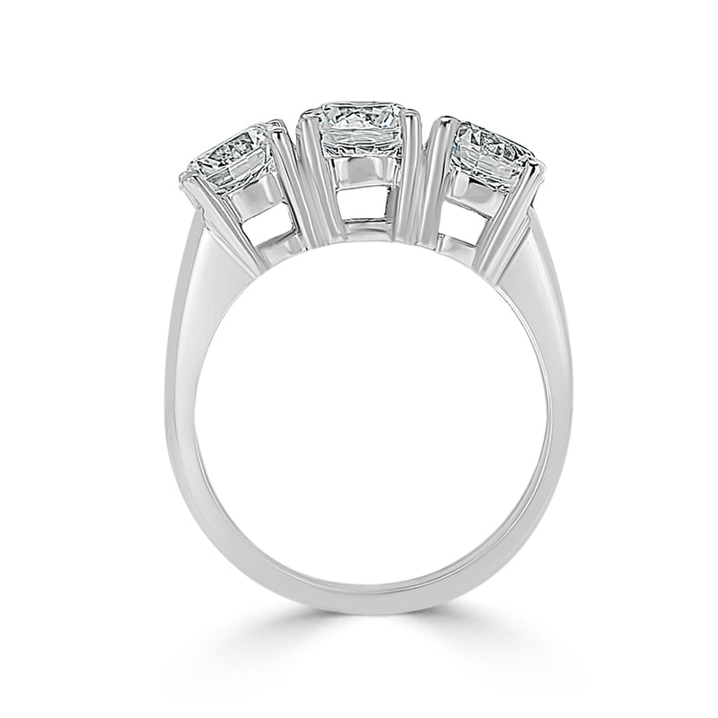 Double Gallery Trinity Diamond Ring