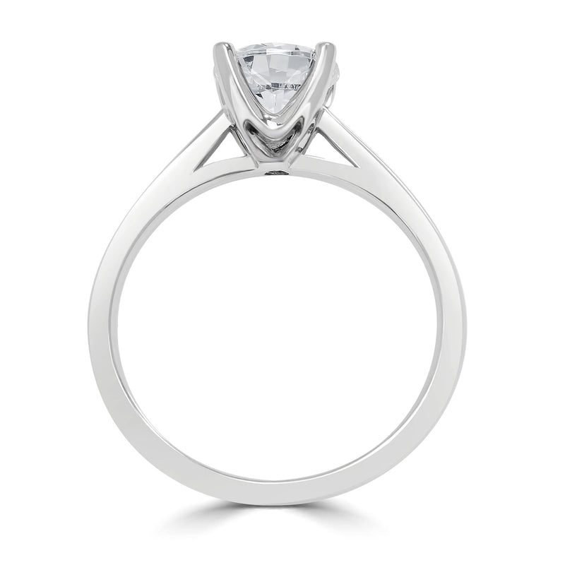 Four Claw "V-Gallery" Solitaire Engagement Ring