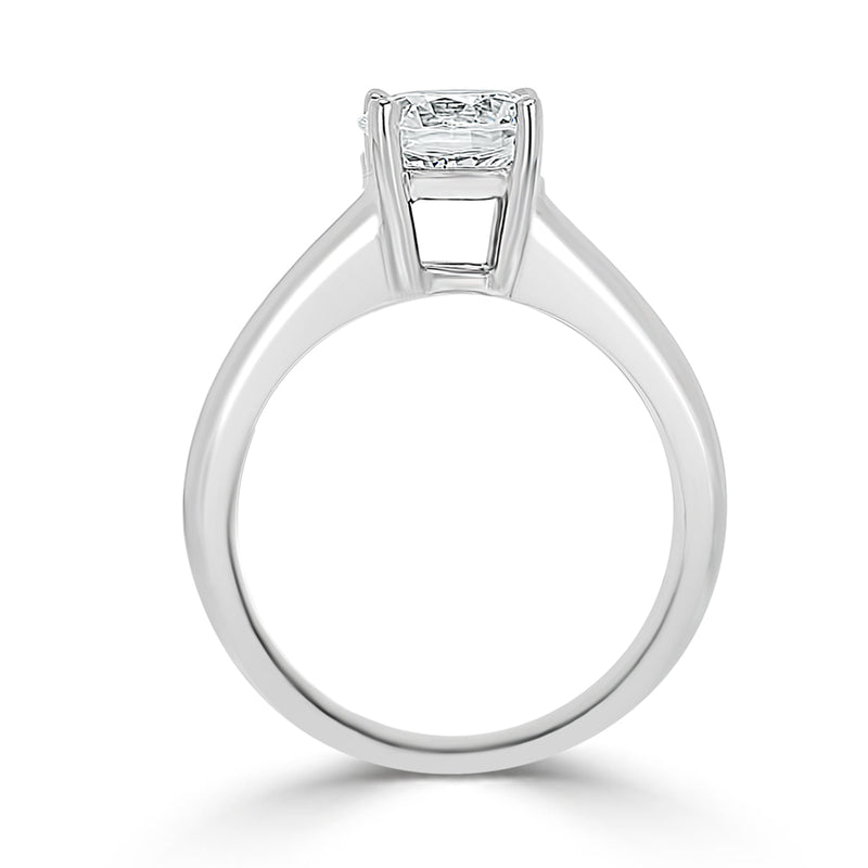 Graduated Shank Double Gallery Four Claw Solitaire RIng