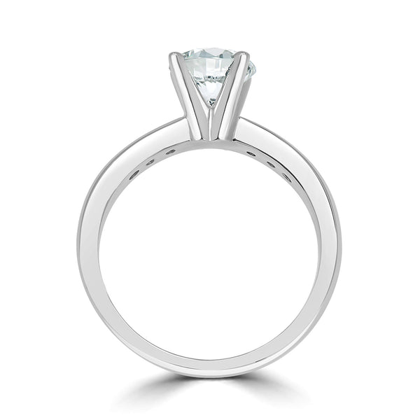 Round Channel Set Engagement Ring