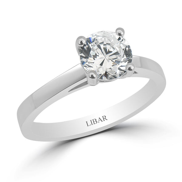 Four Claw Double Gallery Solitaire Engagement Ring