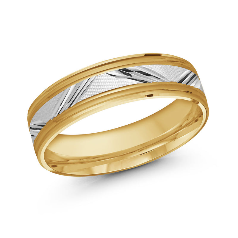 Intricate White and Yellow Gold Ring