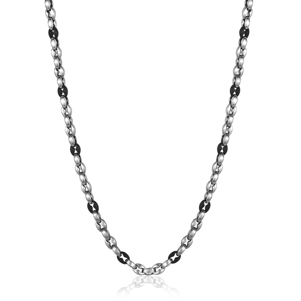 Patterned Oval Link Necklace
