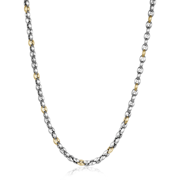 Patterned Oval Link Necklace