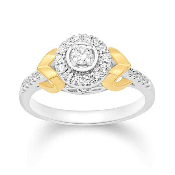 14K WHITE GOLD 0.25 CARAT ROUND LADIES RING-0232289-WG